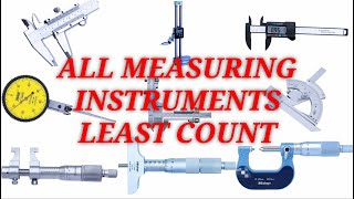 ALL MEASURING INSTRUMENTS LEAST COUNT [upl. by Englis]