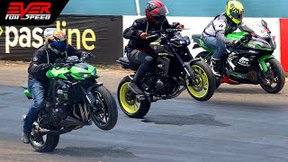 MT09 🆚 Z1000 🆚 S1000R 🆚 GSXS750 🆚 Ninja ZX6R 🆚Fazer 1000🔥 DRAG RACING 🔥11 seg piques Bquilla 2022 [upl. by Acir]