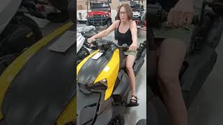 Becky Baby Oravetz at the carolina Mall Puerto Rico 1112024 play riding a Seadoo [upl. by Yliak]