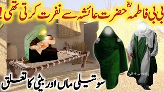 Kia Bibi Fatima Hazrat Ayesha Se Nafrat Karti Thi ll Bibi Fatima Ki Kahani l Iman Voice [upl. by Aileno]