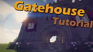 EASY Medieval Castle GateHouse tutorial  Minecraft 112 Creative [upl. by Norehc]