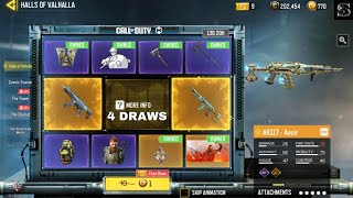 4 Spins on Double Legendary Draw CODM  HALLS OF VALHALLA Draw COD MOBILE [upl. by Yager]