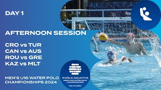 Afternoon Session  Pool B  Day 1  World Aquatics Men’s U16 Water Polo Championships 2024 [upl. by Iror]