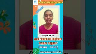 Besant TechnologiesMarathahalli Branch Placed Student [upl. by Damle]