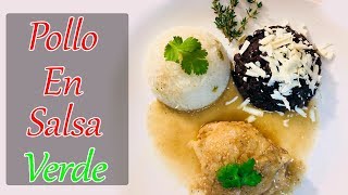 Pollo En Salsa Verde Rico Fácil Y Rápido  La Sazón [upl. by Bitthia]