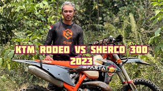 KTM RODEO LAWAN SHERCO 300 2023 DI JALUR SPEED [upl. by Ydniw]