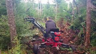 Trail Building With Towable Backhoe  Part 7 [upl. by Snowman887]