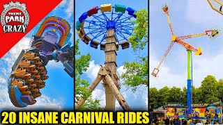 Top 20 STRANGE amp INSANE Carnival Rides [upl. by Cissie]