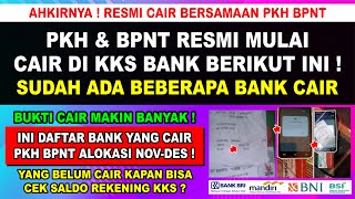 PKH amp BPNT MULAI CAIR DI BANK BERIKUT INI❗ ADA 2 BANK YANG MULAI CAIR ANTARA quotBRI MANDIRI BNI BSIquot [upl. by Ateuqal]