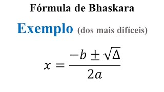 GA25 Exemplo de Aplicação da Fórmula de Bhaskara  Resolvendo Equações do 2º Grau [upl. by Nojad]