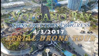 Volcano Bay Construction Progress  4317  Aerial Tour 4k [upl. by Clough]