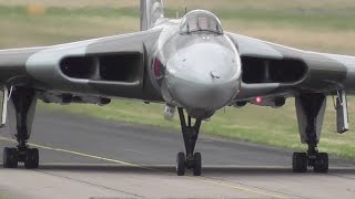 HOWL OF VULCAN GOES TO GOODWOOD FESTIVAL OF SPEED AMAZING SOUND FROM THE ENGINES pilot aviation [upl. by Lhary]