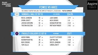 Frickley Colliery CC 1st XI v Hundhill Hall CC 1st XI [upl. by Annahael]