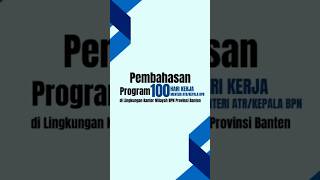 Pembahasan program 100 hari kerja Menteri ATRKepala BPN [upl. by Mad]