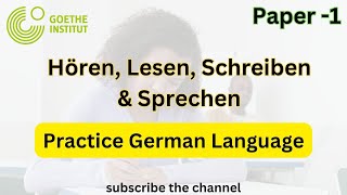 Start DeutschGoethe Zertifikat Deutsch A1 Paper 1  Hören Lesen Schreiben Sprechen mit Lösungen [upl. by Fleda662]