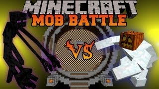 Mutant Enderman Vs Mutant Snow Golem  Minecraft Mob Battles  Mutant Creatures Mod [upl. by Aviv]