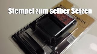 Stempel zum Selbersetzen vom Aldi [upl. by Carina]