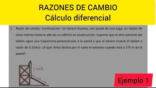 Razón de cambio APLICACIONES DE LA DERIVADAS EJEMPLO 1 [upl. by Enilamme619]