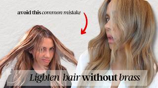 How to Lighten Hair the Right Way  Avoid Brass Orange Tones [upl. by Caron508]