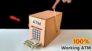 how to make a simple ATM machine  Cardboard easy atm machine  smallest working atm project [upl. by Mariam]