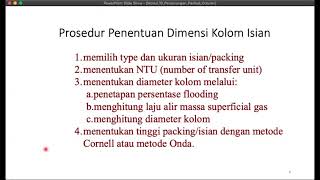 TK3101 Proses Pemisahan 21 Perancangan Kolom Absorpsi [upl. by Abehsile749]