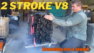 2 stroke V8 RUNS [upl. by Elbag580]