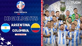 HIGHLIGHTS  Argentina vs Colombia  Copa América 2024  Gran Final  TUDN [upl. by Strephonn]