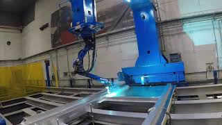 Leirvik AS  Aluminum Welding with Yaskawa Portal Gantry 2 [upl. by Cory]