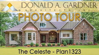 Elegant European house plan with one story floor plan  The Celeste [upl. by Sillsby]