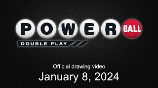 Powerball Double Play drawing for January 8 2024 [upl. by Hermia]