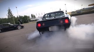 CORVETTE ACTION C3 383cid Burnout and C6 Z06 Donuts [upl. by Bolanger]