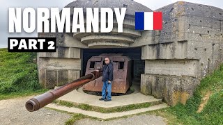 NORMANDY FRANCE WW2 SITES PART 2  Utah Beach Longue Sur Mer Arromanches [upl. by Sousa]