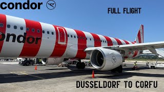 Flight Report  Condor A321  Düsseldorf  Corfu  Economy [upl. by Cindelyn265]