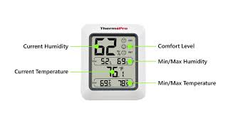 ThermoPro TP50 Temperature and Humidity Monitor Introduction [upl. by Burkhardt]