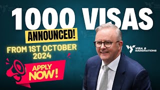 Australia to Offer 1000 Work and Holiday Visas to Indians Starting October 2024 [upl. by Genesia]