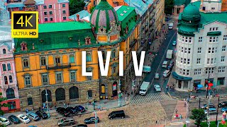 Lviv city Ukraine 🇺🇦 in 4K Ultra HD  Drone Video [upl. by Ruenhs]