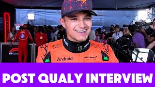 Lando Norris Post Qualifying Interview In Mexico GP [upl. by Theran493]