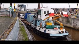 CloseUp Video of GRIETJE W From 1953 Entering a Lock in Groningen  918NL ✅ [upl. by Niliac]