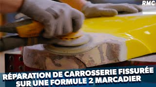 Réparation de carrosserie fissurée sur une Formule 2 Marcadier [upl. by Kcirdle]