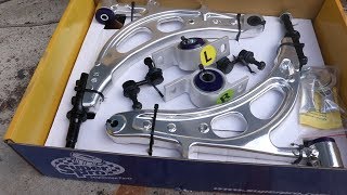 bugeye wrx  New control arms ball joints amp link pins [upl. by Rednazxela]