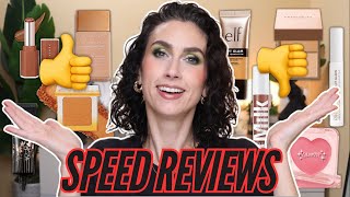 SPEED REVIEWS  Reviewing ALL of the new makeup that Ive tried lately [upl. by Lomax]