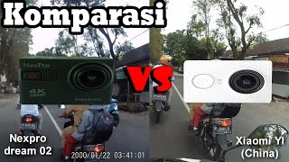 Motovlog7  Komparasi action cam  Nexpro 4K vs Xiaomi Yi China  TAPI KOK [upl. by Astera]