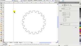 TUTORIAL HACER ENGRANAJES EN COREL X6 [upl. by Apurk]