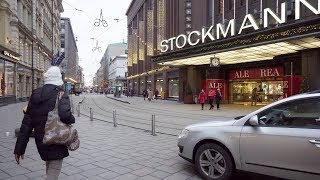 Helsinki City Center  Finland 4k [upl. by Cosetta]