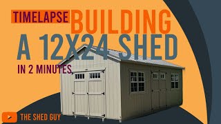 Building a 12x24 ShedTimelapse [upl. by Blackmore]