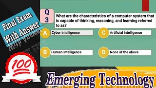 Emerging Technology Final Exam With Answer  From Different University [upl. by Sinylg]