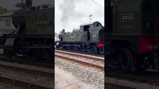 Steam Loco 4555 departs Kingswear dsrrb train driver footplate [upl. by Aracal]