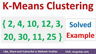 K Means Clustering Solved Example K Means Clustering Algorithm in Machine Learning by Mahesh Huddar [upl. by Sarkaria]