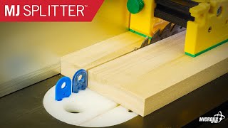 Preventing Kickback on a Table Saw with MJ SPLITTER SteelPro by MICROJIG [upl. by Adohr]