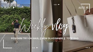 Foschini tryon haul  new glassware  Tote bag  South African YouTuber [upl. by Oedama]